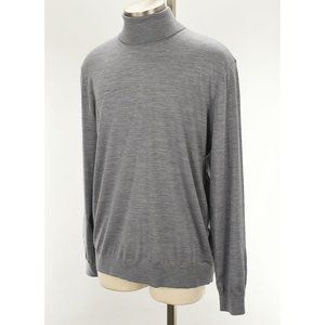 Z ZEGNA Mens Medium Gray Merino Wool Turtleneck Sweater XXL NWT